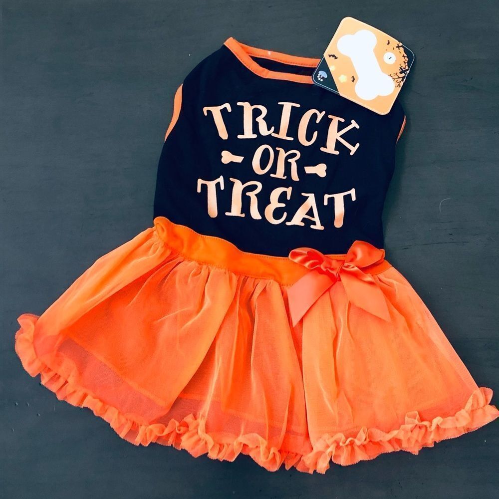Halloween Dog Trick or Treat Fall Pet Costume Dress L